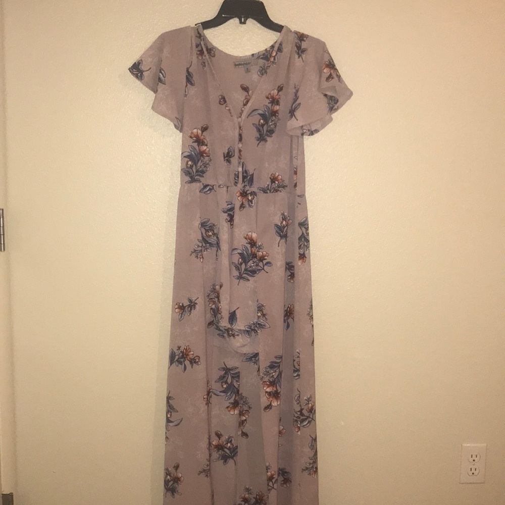 Mauve shorts and maxi dress romper